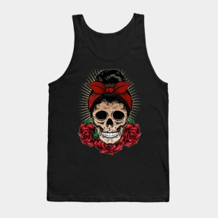 Rockabella Skull with Roses Tank Top